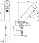 Waschtischarmatur mit Sensor von Ideal Standard, die für berührungsfreies Wasserlassen konzipiert ist. Installation mit Adapter und Netzteil sichtbar. Robust und funktionell im Design.